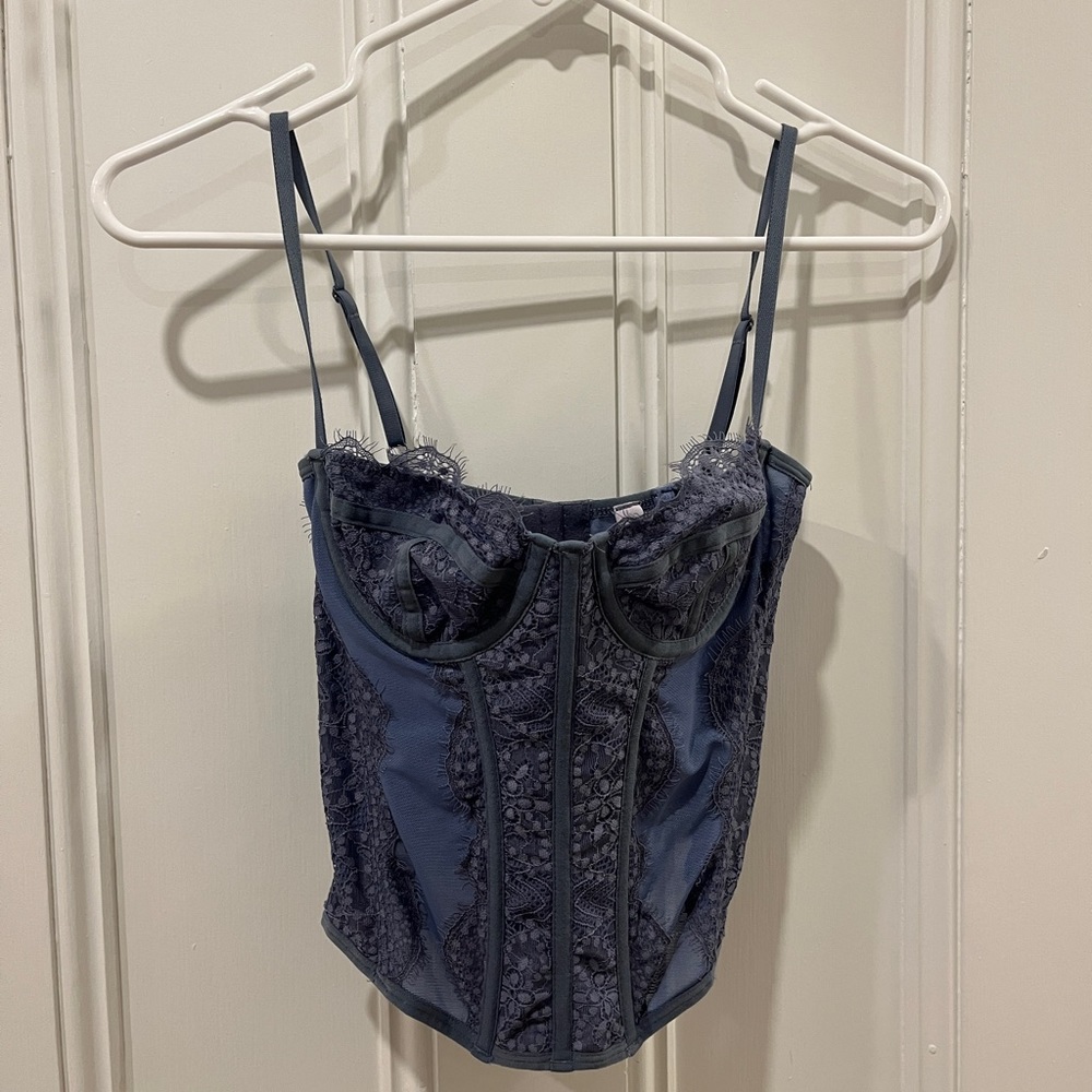 Urban outfitters blue corset top